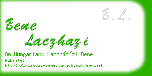 bene laczhazi business card